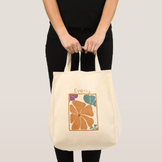 Moderne Waterverf Bloemen Canvas tas