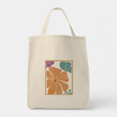Moderne Waterverf Bloemen Canvas tas (Achterkant)