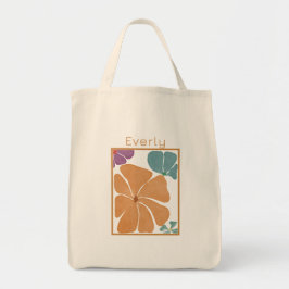 Moderne Waterverf Bloemen Canvas tas