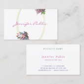 Moderne Waterverf bloemen elegante Sjabloon van he Visitekaartje (Voorkant / Achterkant)