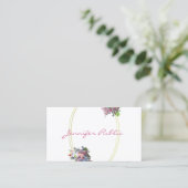 Moderne Waterverf bloemen elegante Sjabloon van he Visitekaartje (Staand voorkant)
