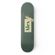 Moderne waterverf bloemen & groene achtergrond