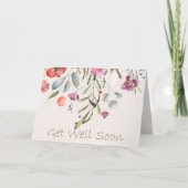 Moderne Waterverf bloemen krijgen goed Kaart (Voorkant)