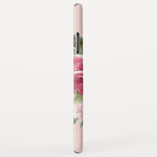 Moderne Waterverf bloemen monogrammen Case-Mate iPhone Case (Achterkant/rechts)