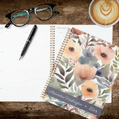 Moderne Waterverf Bloemen Planner
