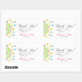 Moderne Waterverf bloemen Rechthoekige Sticker (Vel)