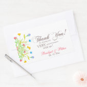 Moderne Waterverf bloemen Rechthoekige Sticker (Envelop)