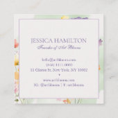 Moderne Waterverf Bloemen Visitekaartje (Achterkant)