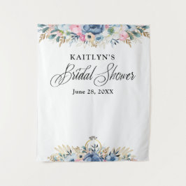 Moderne Waterverf Bloemen Vrijgezellenfeest Achter Wandkleed