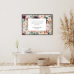 Moderne waterverf bloemenelegante familiequote poster<br><div class="desc">Moderne waterverf bloemenmooie quote script elegante home decor art print poster roze en paarse girly design. Op trend bloemig,  gebladerte mooi botanisch ontwerp. Onderdeel van een modern collectie.</div>