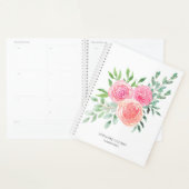 Moderne Waterverf bloemengroen Planner (Display)