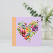 Moderne Waterverf bloemenkrans dank u (Staand voorkant)