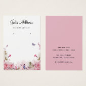 Moderne waterverf bloemenoorbel display kaart (Voorkant /achterkant)