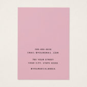 Moderne waterverf bloemenoorbel display kaart (Achterkant)