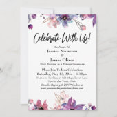 Moderne waterverf bloemenpracht - vier het met ons kaart (Voorkant)