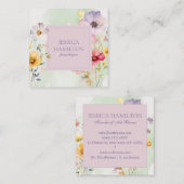 Moderne Waterverf Bloemist Visitekaartje (Voorkant / Achterkant)