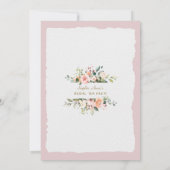  Moderne Waterverf Blos Bloemen Bruids Thee Feestj Kaart (Achterkant)