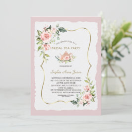  Moderne Waterverf Blos Bloemen Bruids Thee Feestj Kaart