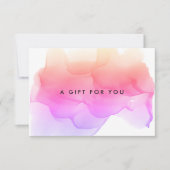 Moderne Waterverf Blot | Cadeaubon (Voorkant)