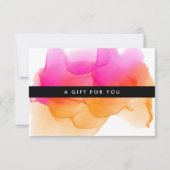 Moderne Waterverf Blot | Cadeaubon (Voorkant)