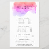 Moderne Waterverf Blot | Prijzen en diensten Flyer (Voorkant)