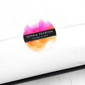 Moderne Waterverf Blot Ronde Sticker