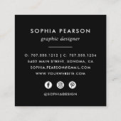 Moderne Waterverf Blot | Sociale media Vierkante Visitekaartje (Achterkant)