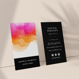 Moderne Waterverf Blot | Verticale sociale media Visitekaartje