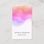 Moderne Waterverf Blot | Verticale sociale media Visitekaartje (Voorkant)