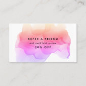 Moderne Waterverf Blot | Verwijs een vriend Aanbevelingskaartje (Voorkant)