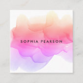 Moderne Waterverf Blot Vierkante Visitekaartje (Voorkant)