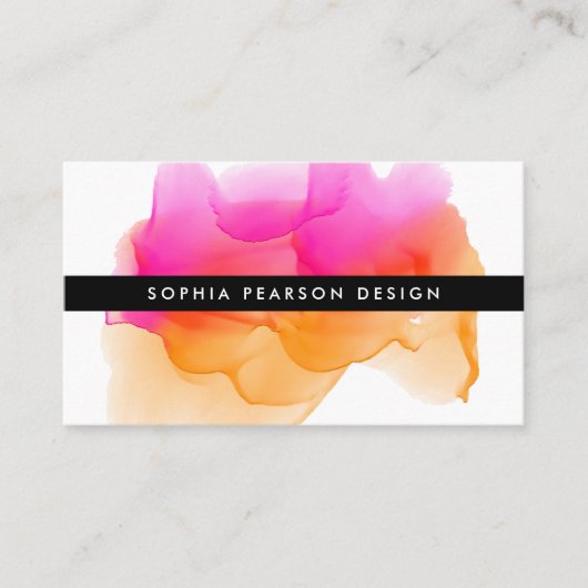 Moderne Waterverf Blot Visitekaartje (Voorkant)
