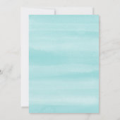 Moderne Waterverf Blue Afstudeerder Typografie Kaart (Achterkant)