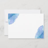 Moderne Waterverf Blue Blauwgroen Turquoise DANK U Bedankkaart (Achterkant)