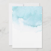 Moderne Waterverf Blue BOY Baptism Christening Inv Kaart (Achterkant)