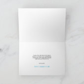 Moderne Waterverf Blue BOY Community Baptisme Bedankkaart (Binnen)