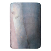 Moderne Waterverf Blue en Roos Gold Pink Blush Gla Badmat (Voorkant Verticaal)