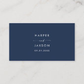 Moderne Waterverf | Blue Flat Wedding Place Card Plaatskaartje (Achterkant)