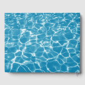 Moderne Waterverf Blue Ocean Beach bruiloft Gastenboek (Achterkant)