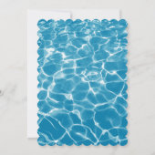 Moderne Waterverf Blue Ocean Beach bruiloft Kaart (Achterkant)