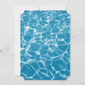 Moderne Waterverf Blue Ocean Beach bruiloft Kaart (Achterkant)