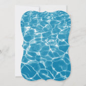 Moderne Waterverf Blue Ocean Beach bruiloft Kaart (Achterkant)