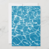 Moderne Waterverf Blue Ocean Beach bruiloft Kaart (Achterkant)