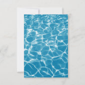 Moderne Waterverf Blue Ocean Beach bruiloft RSVP Kaartje (Achterkant)