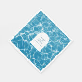 Moderne Waterverf Blue Ocean Beach bruiloft Servet (Hoek)