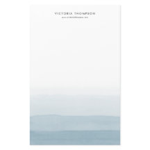 Moderne Waterverf Blue Ombre gepersonaliseerd