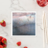 Moderne Waterverf Blue & Roos Gold Pink Chic Glam Servet (Insitu)