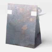 Moderne Waterverf Blue & Roos Gold Pink Favor Bedankdoosjes (Achterkant)