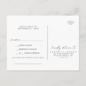 Moderne Waterverf Blue Song Request RSVP Briefkaar Uitnodiging Briefkaart (Achterkant)