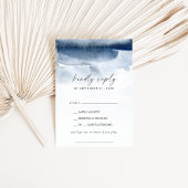Moderne Waterverf | Blue Song Request RSVP Card